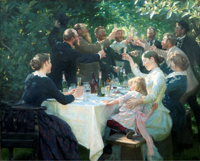 Hip Hip Hurra, av P.S Krøyer 1888.