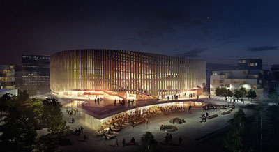 Visualisering av Copenhagen arena.