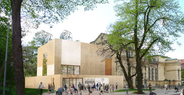 Reviderad bild av det planerade kulturhuset i Landskrona.