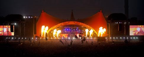 Orangescenen på Roskildefestivalen. 