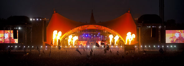 Orangescenen på Roskildefestivalen. 